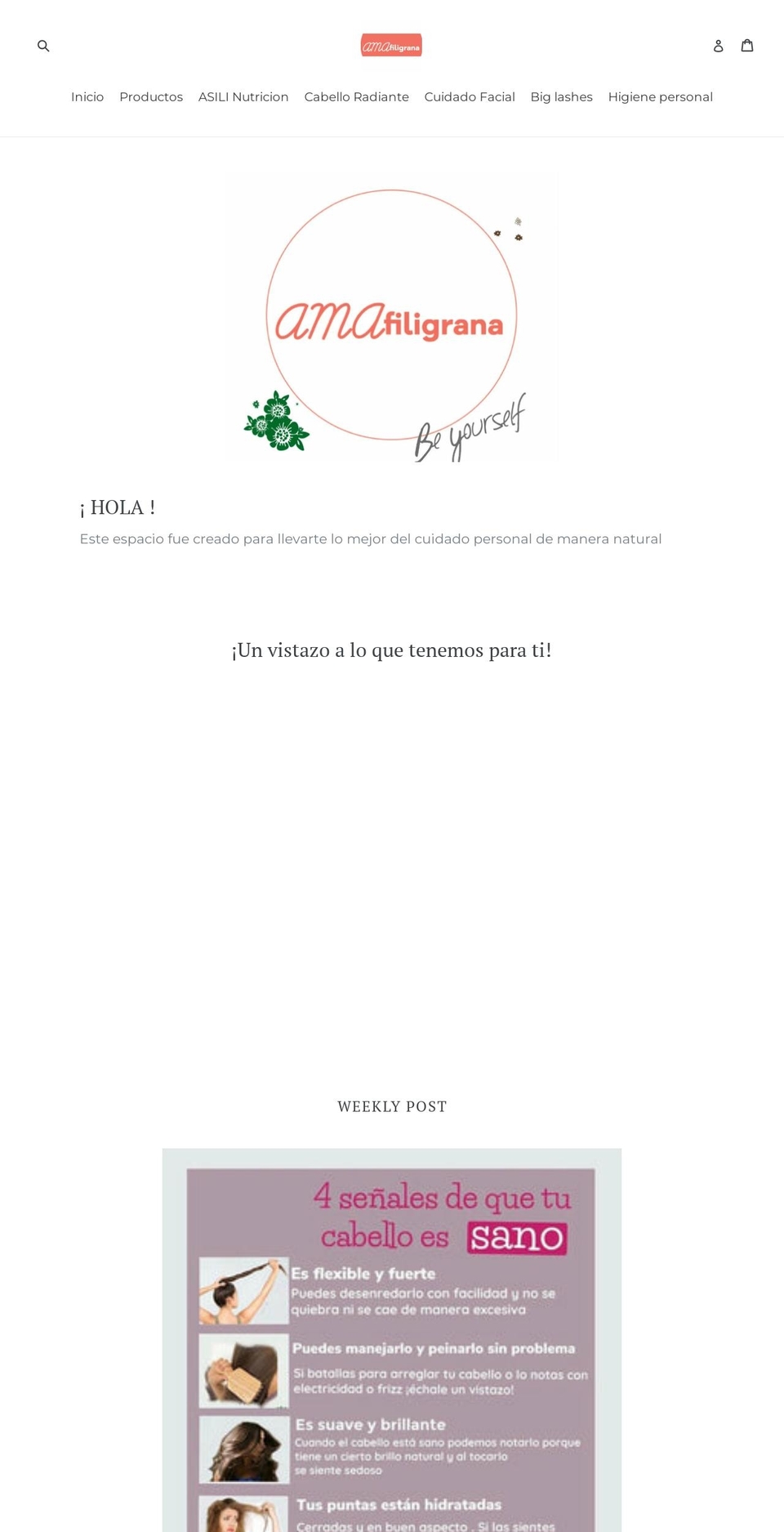 amafiligrana.com — Shopify storefront screenshot