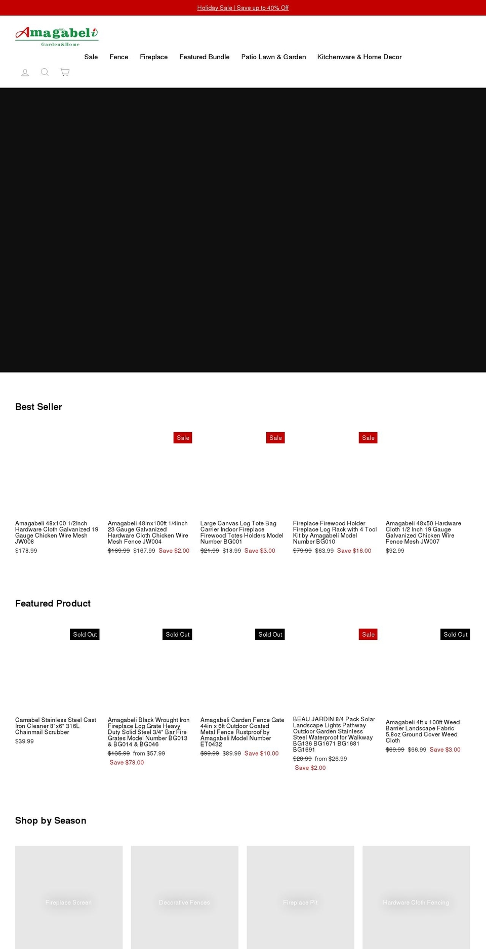 amagabeli.com shopify website screenshot