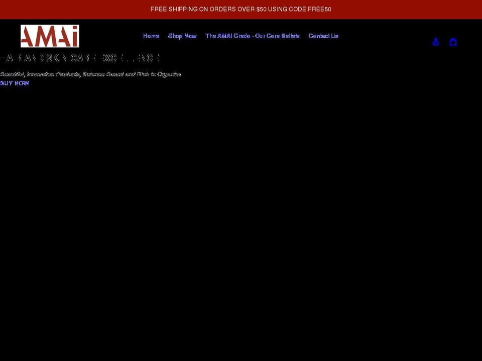 amaibeauty.com shopify website screenshot