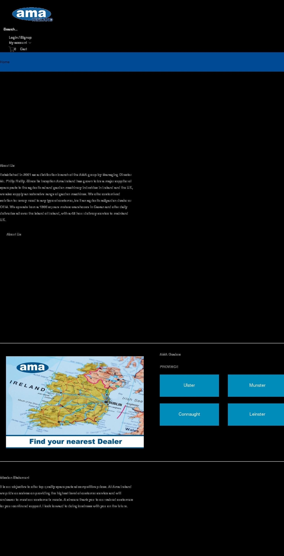 amaireland.ie shopify website screenshot