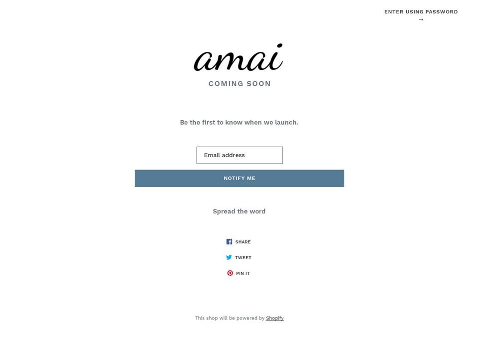 amaisoy.com — Shopify storefront screenshot