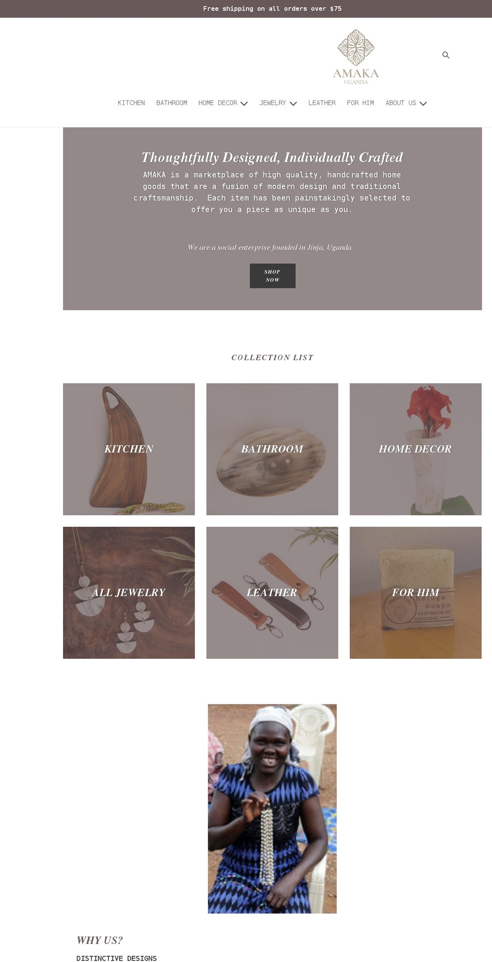 amakaafrica.com shopify website screenshot