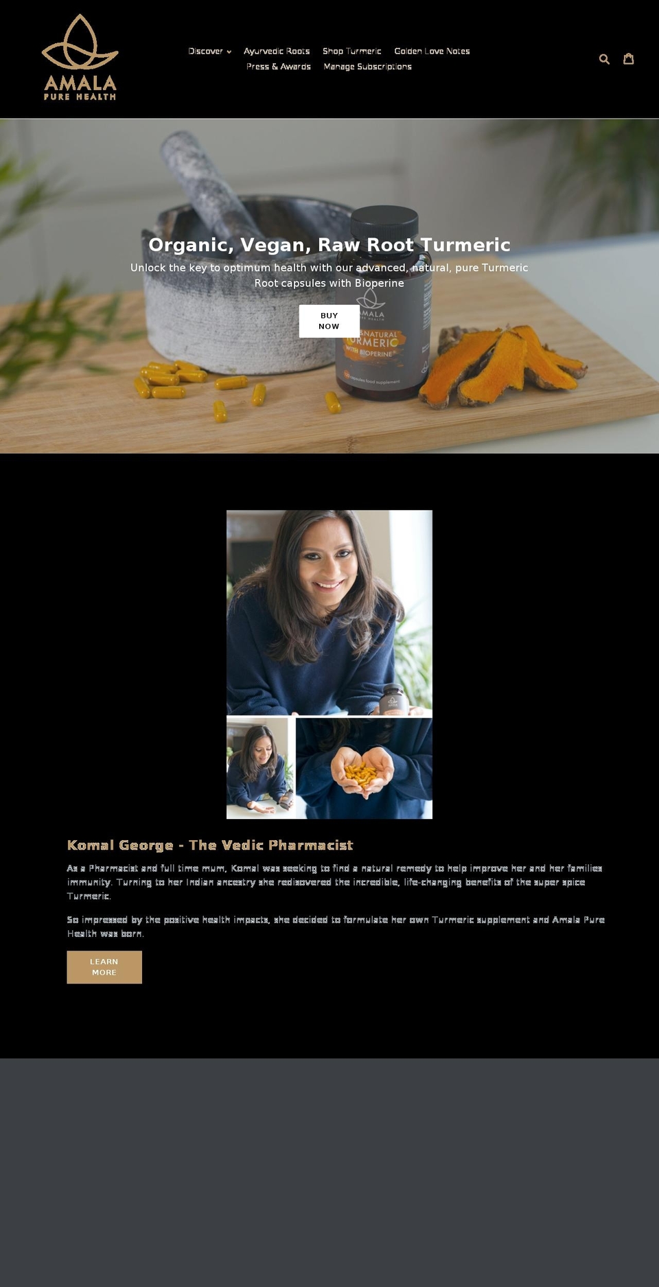 amalapurehealth.com — Shopify storefront screenshot