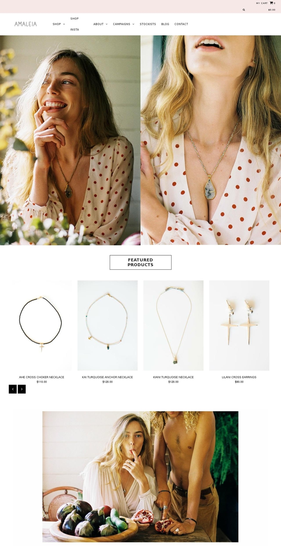 amaleia.com — Shopify storefront screenshot