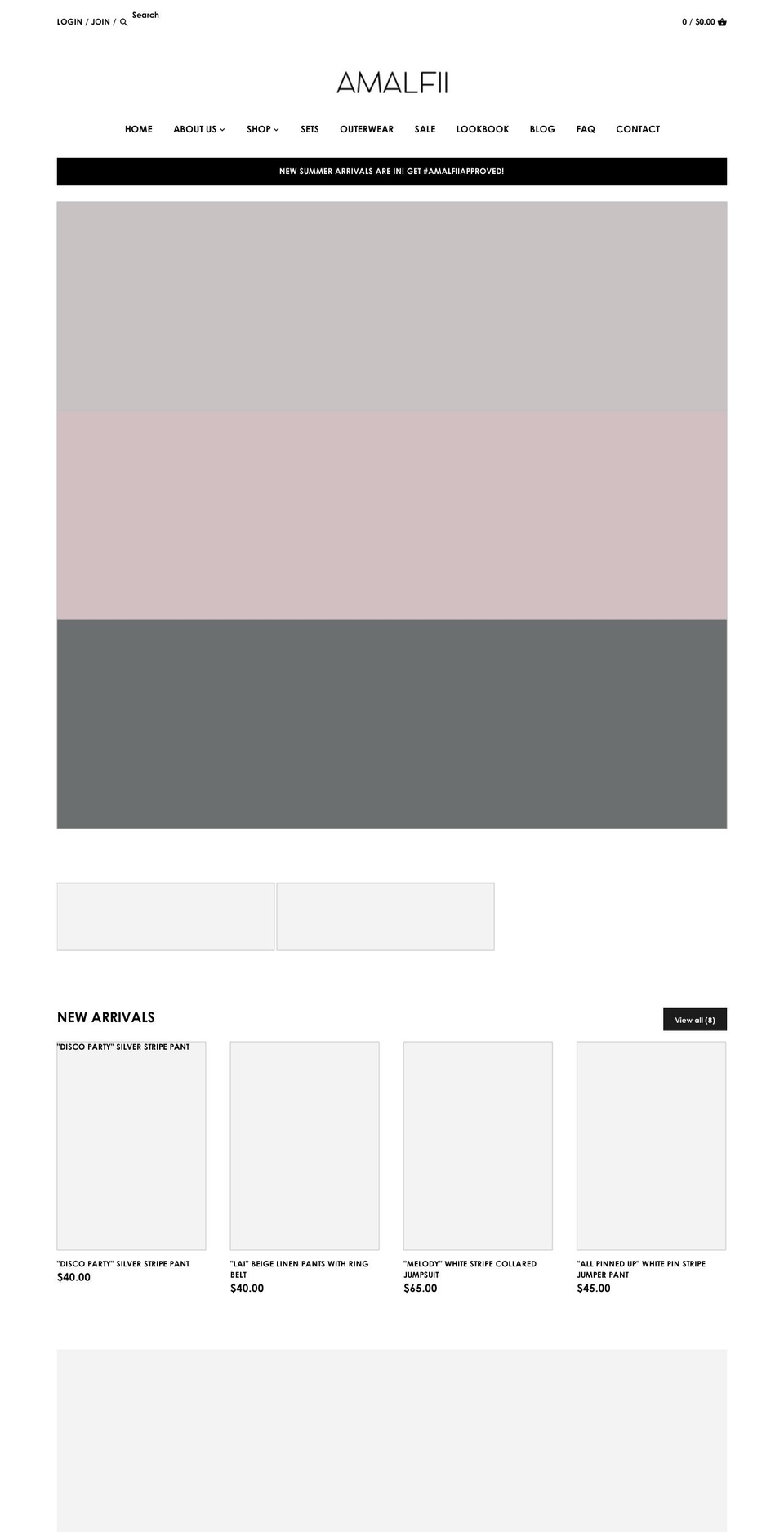 amalfii.com shopify website screenshot