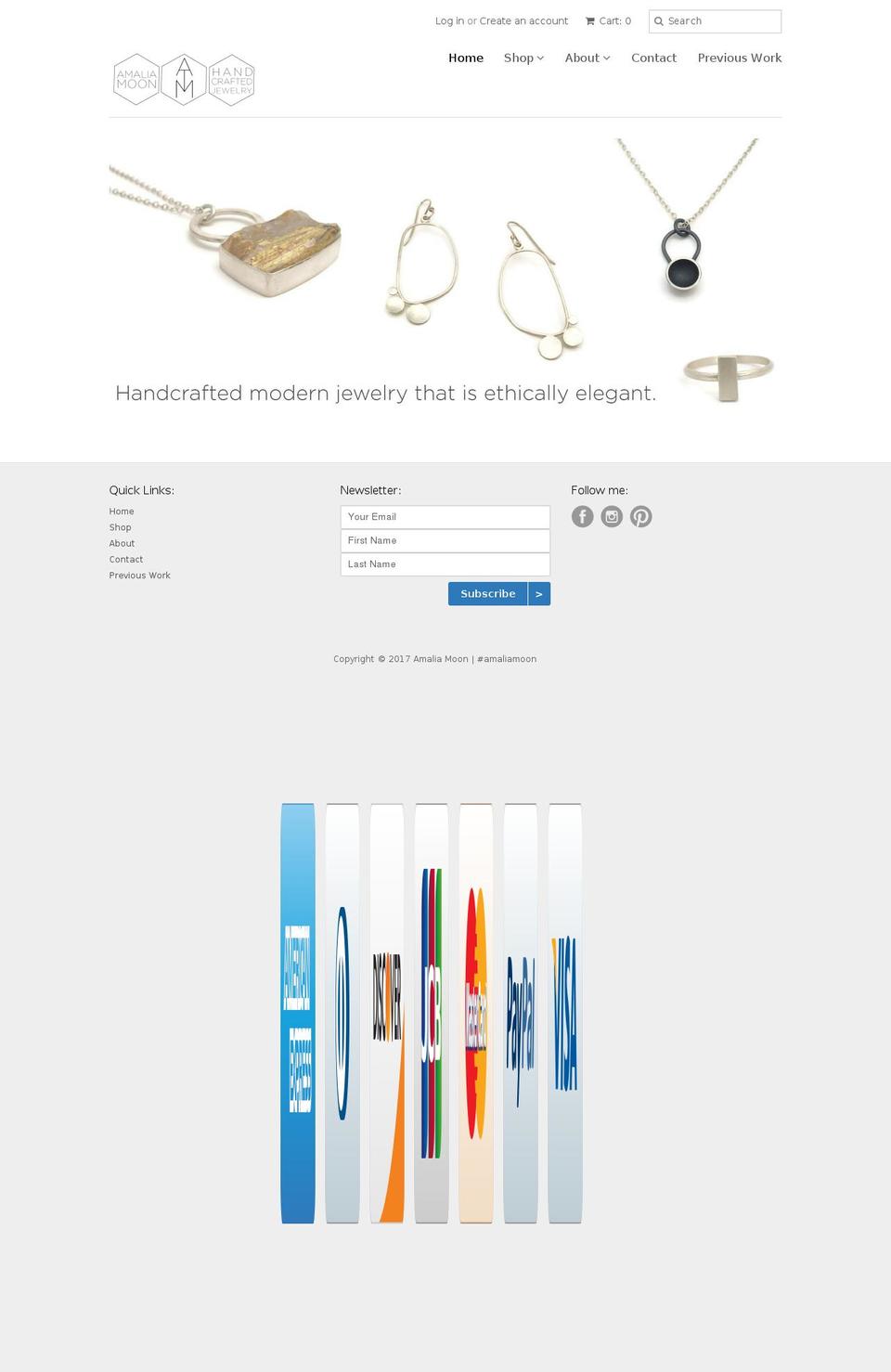 amaliamoon.com shopify website screenshot