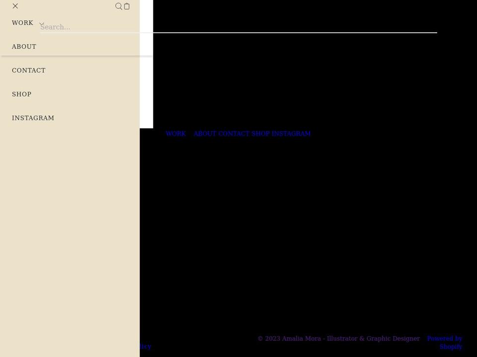 amaliamora.com shopify website screenshot