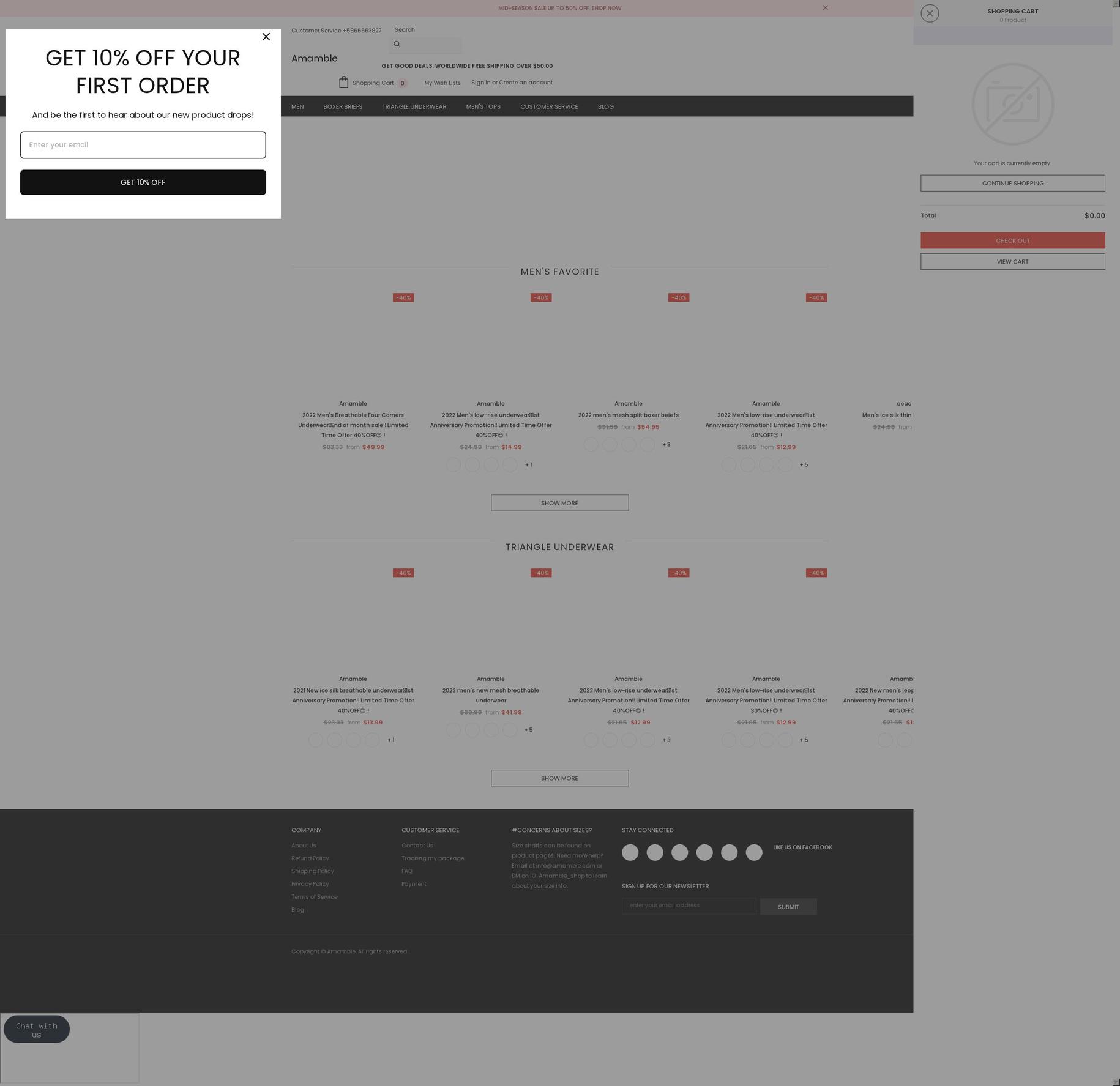 amamble.com shopify website screenshot