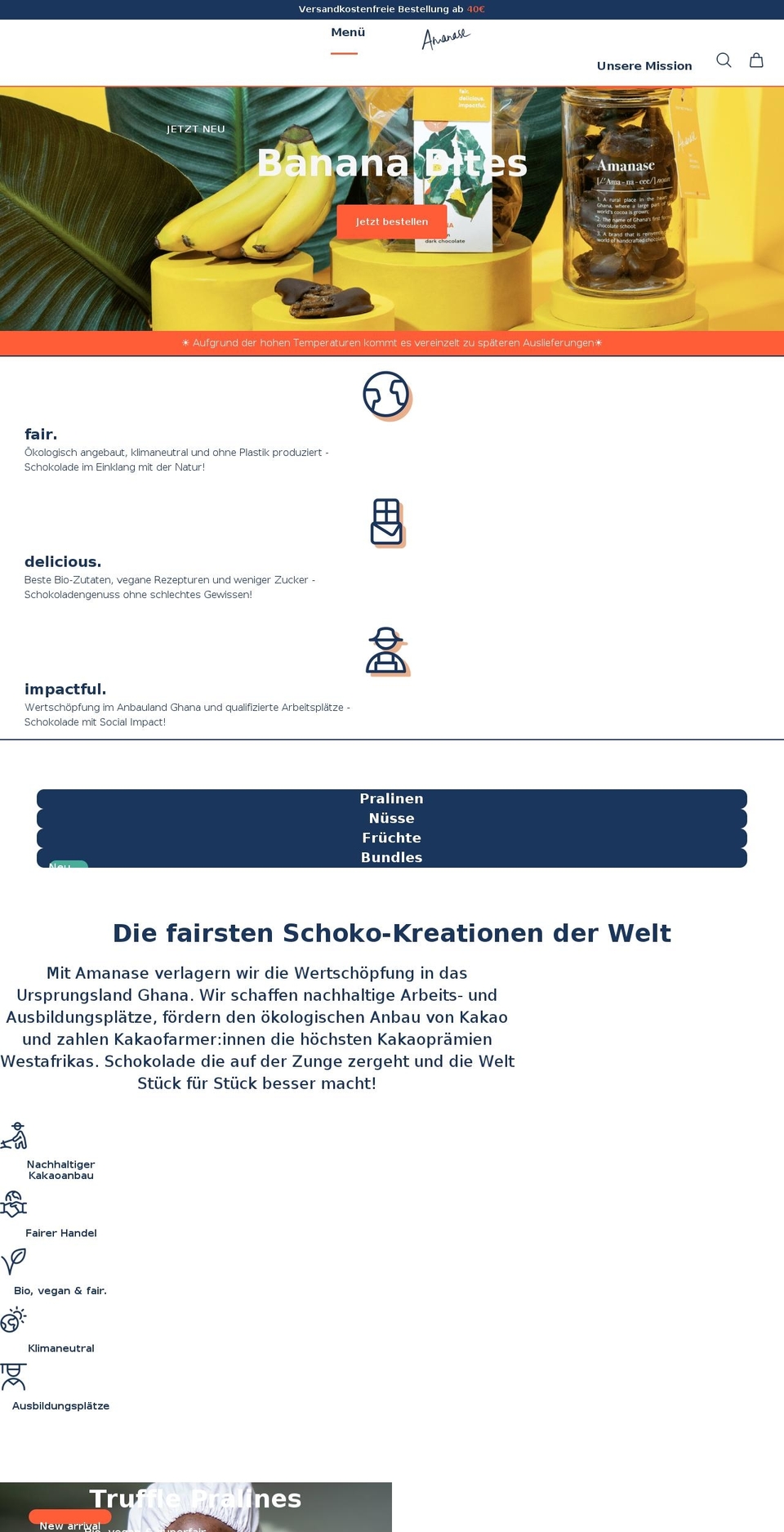 amanase.com shopify website screenshot