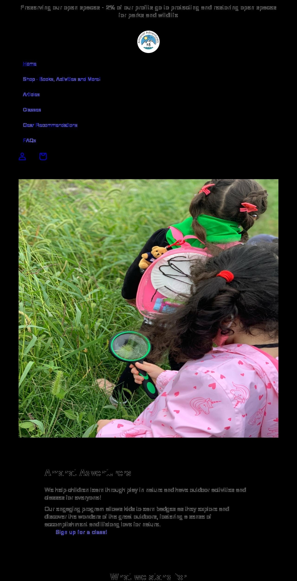 amanatadventurers.com shopify website screenshot