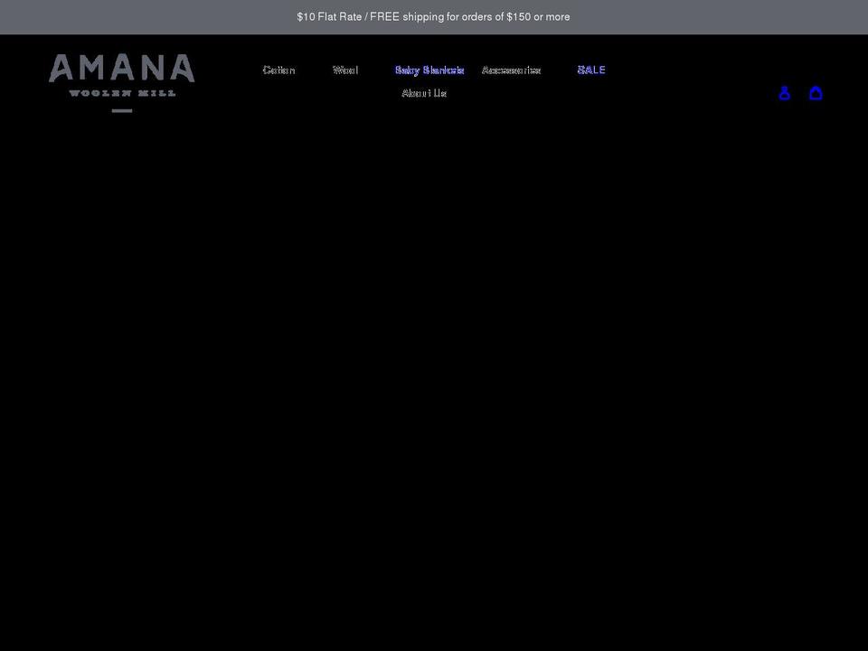 amanawoolenmill.com shopify website screenshot