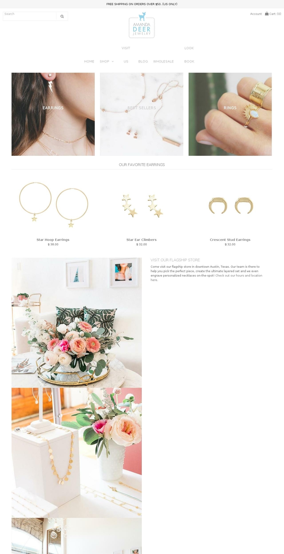 amandadeer.org shopify website screenshot