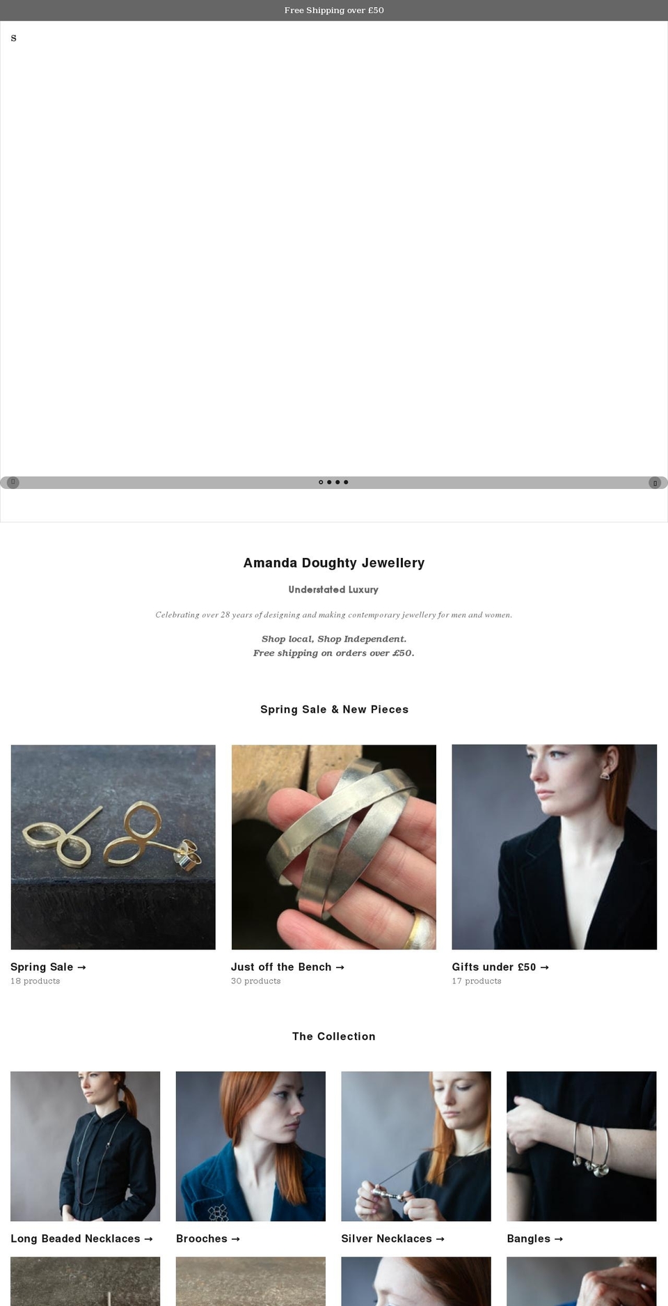 amandadoughty.com shopify website screenshot