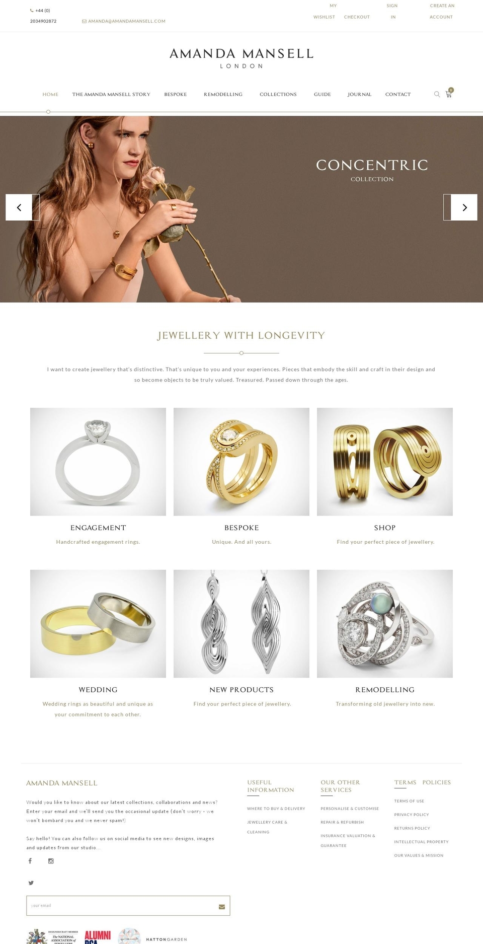 amandamansell.co.uk shopify website screenshot