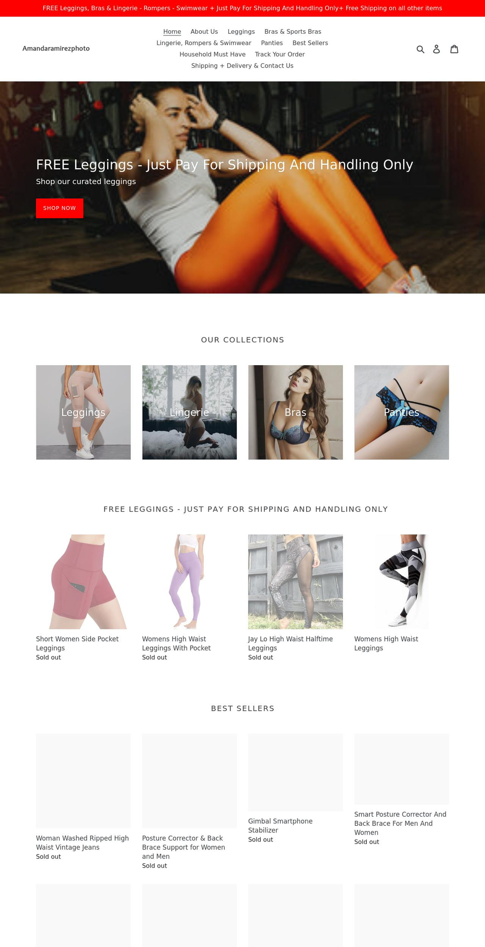 amandaramirezphoto.com shopify website screenshot
