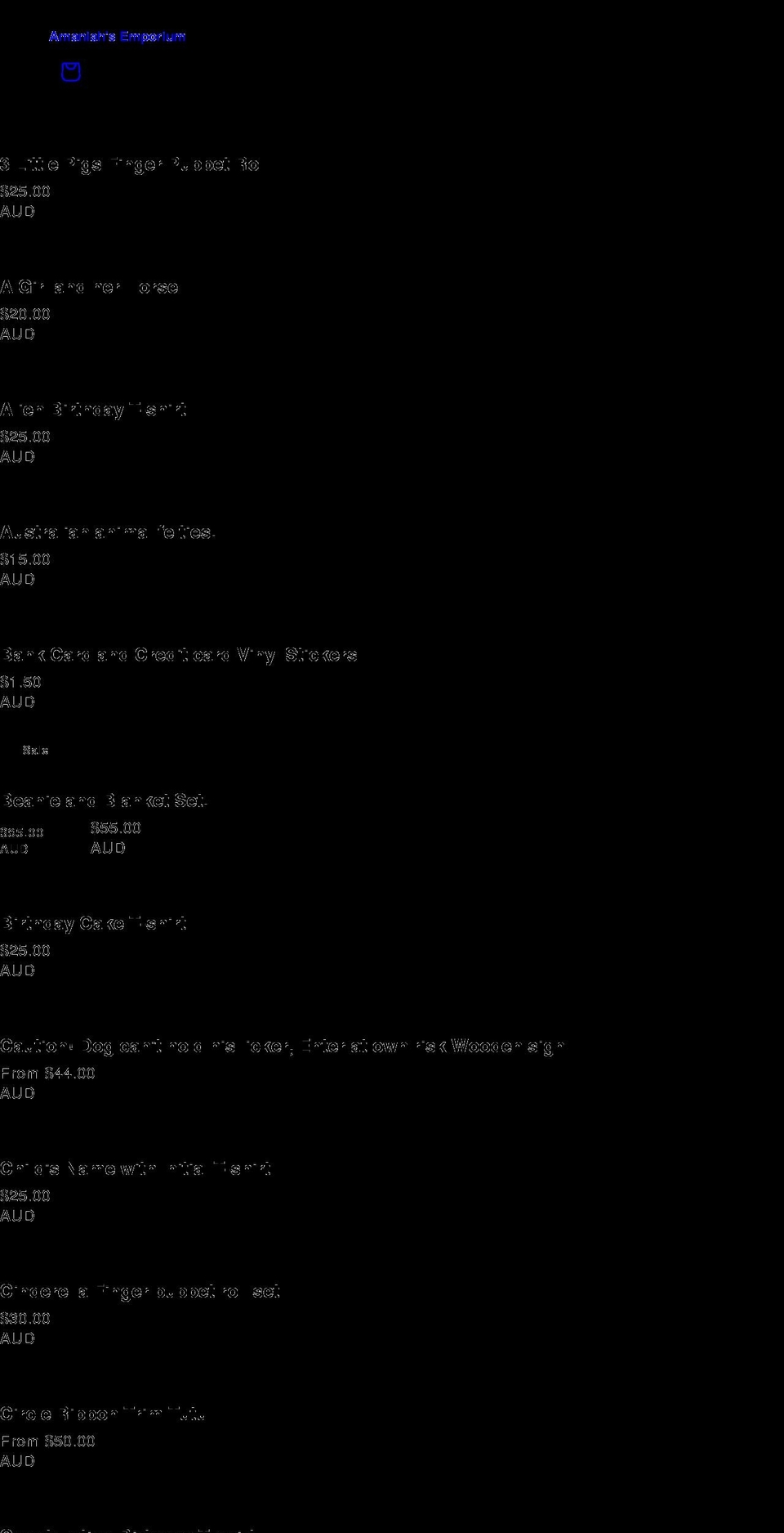 amaniah.net shopify website screenshot
