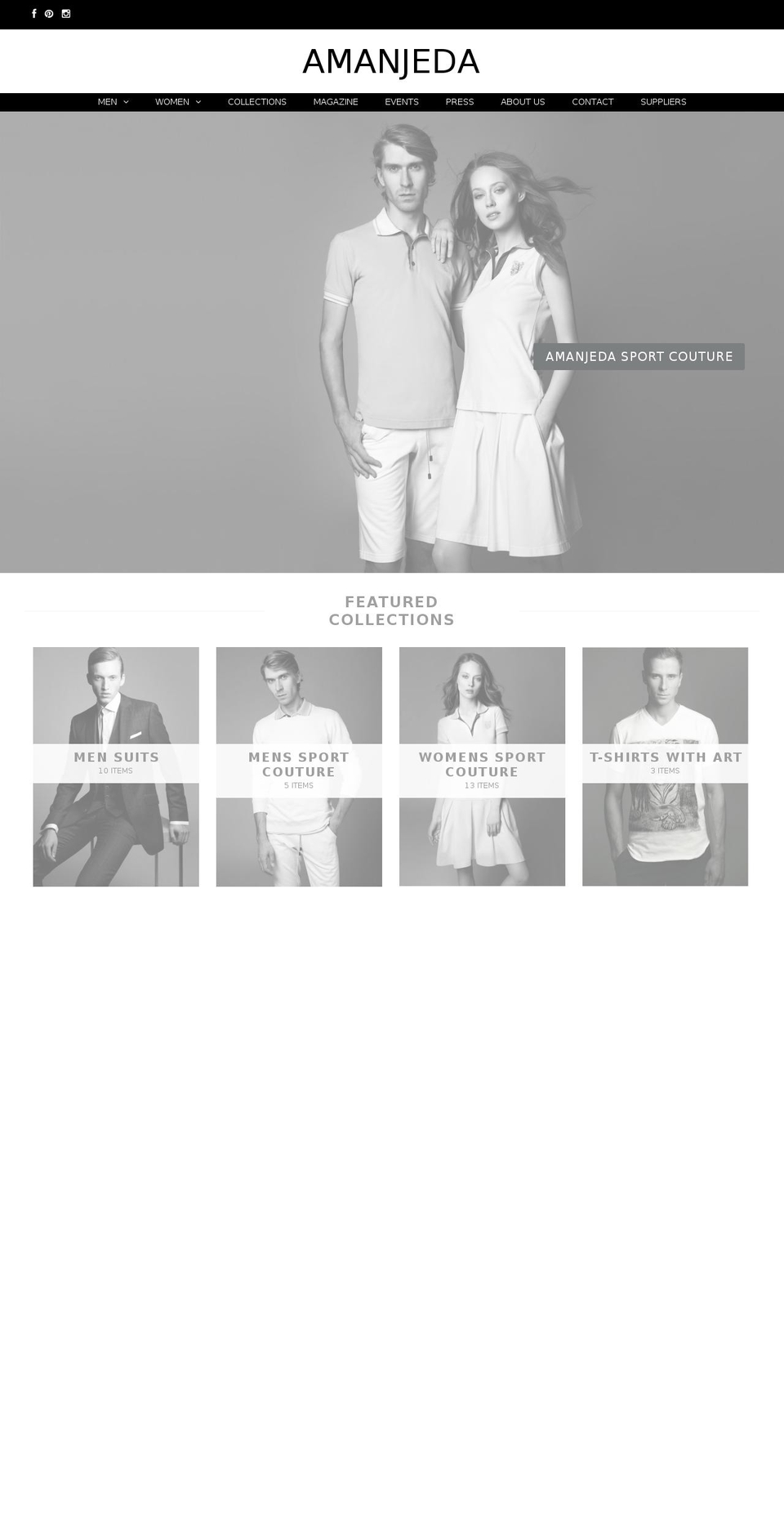 amanjeda.com shopify website screenshot