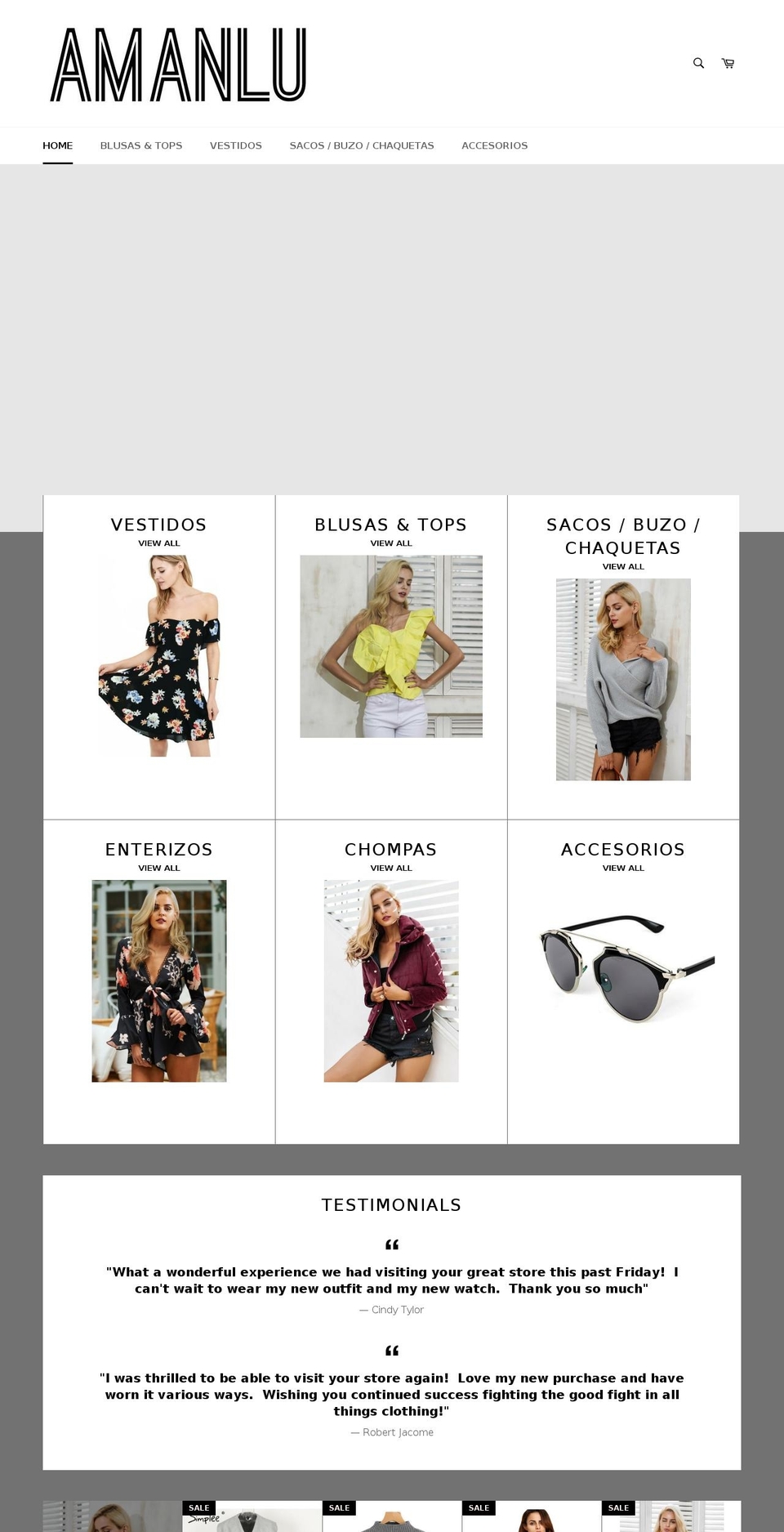 amanlu.com — Shopify storefront screenshot