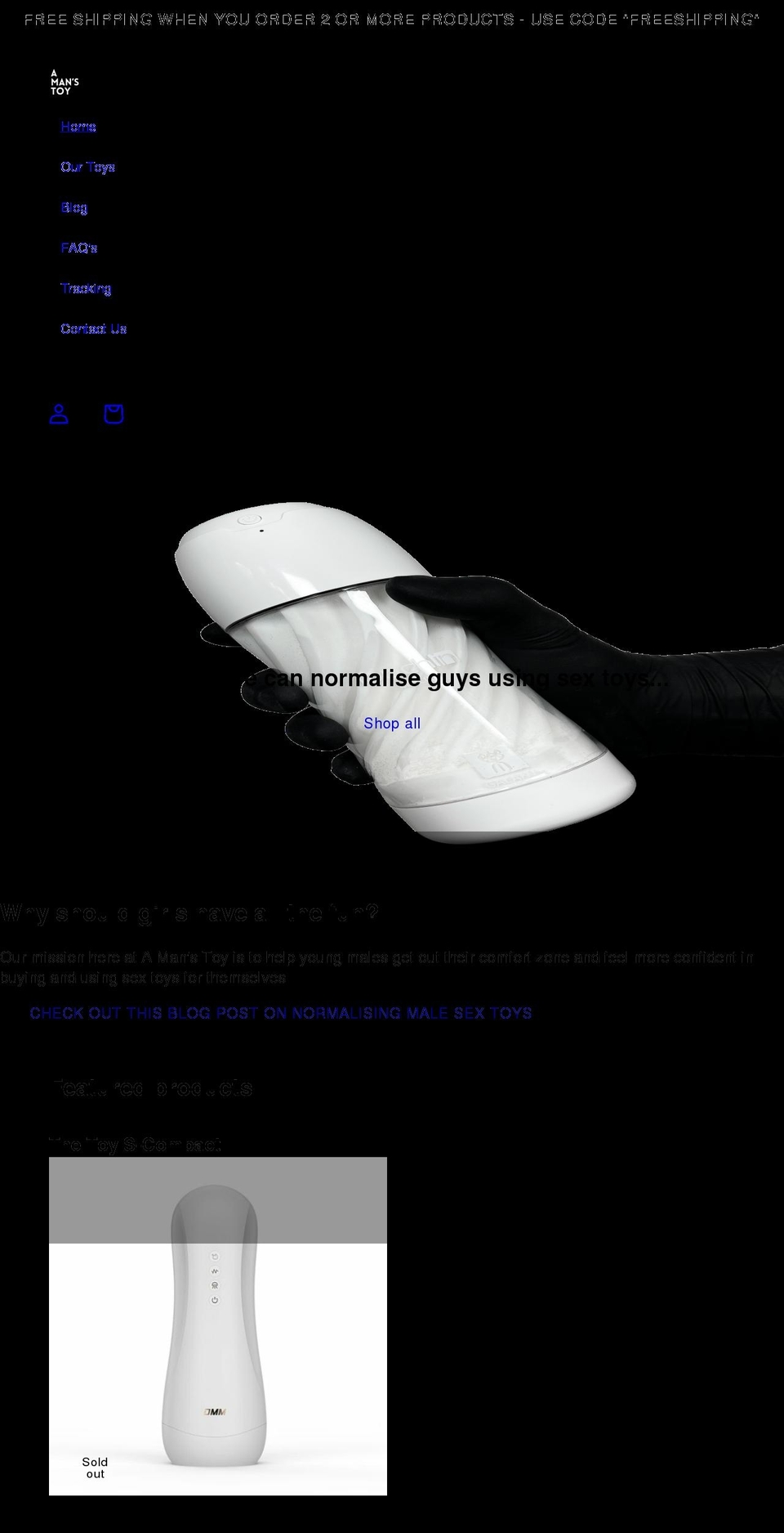 amanstoy.com shopify website screenshot