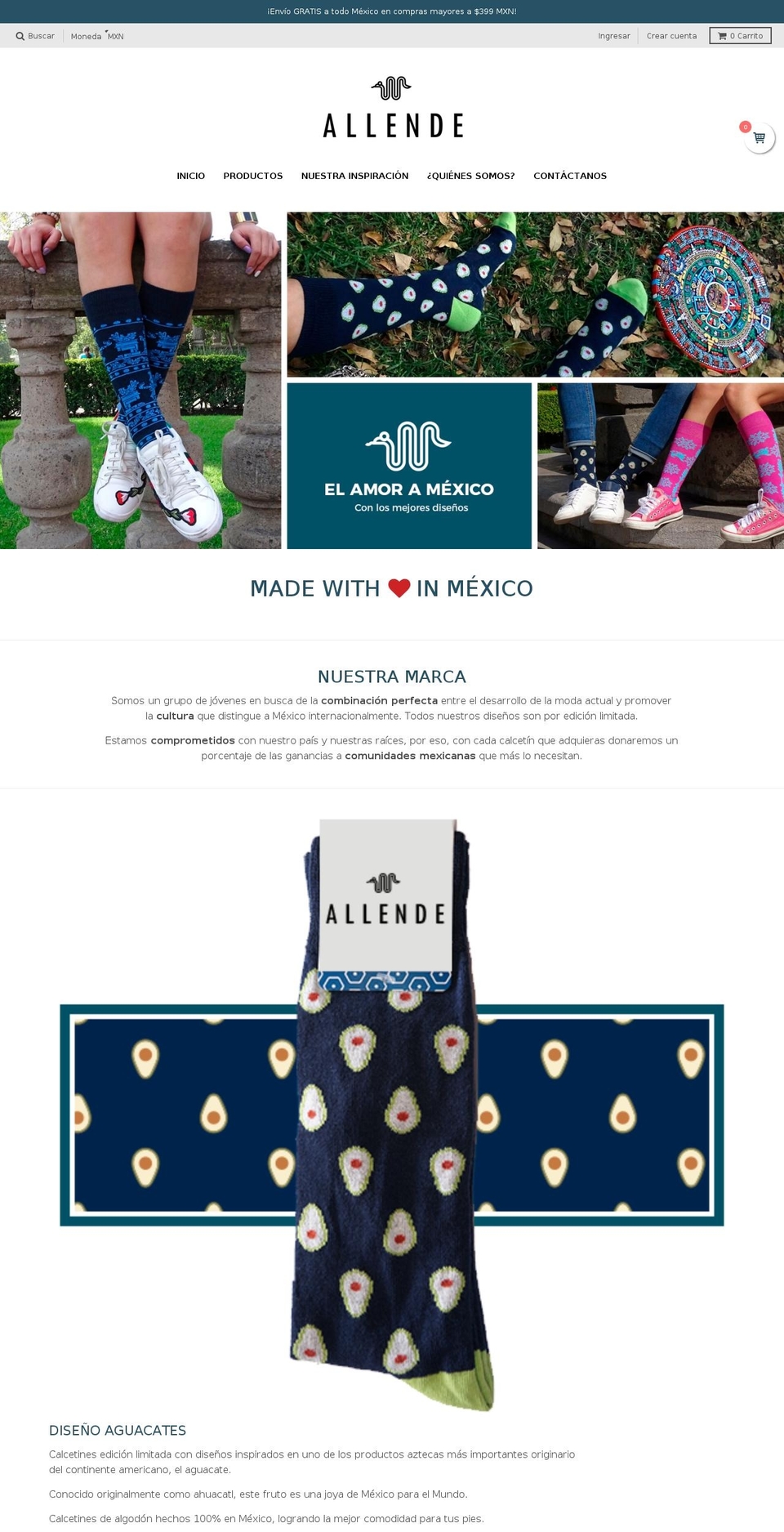 amantollisocks.com — Shopify storefront screenshot