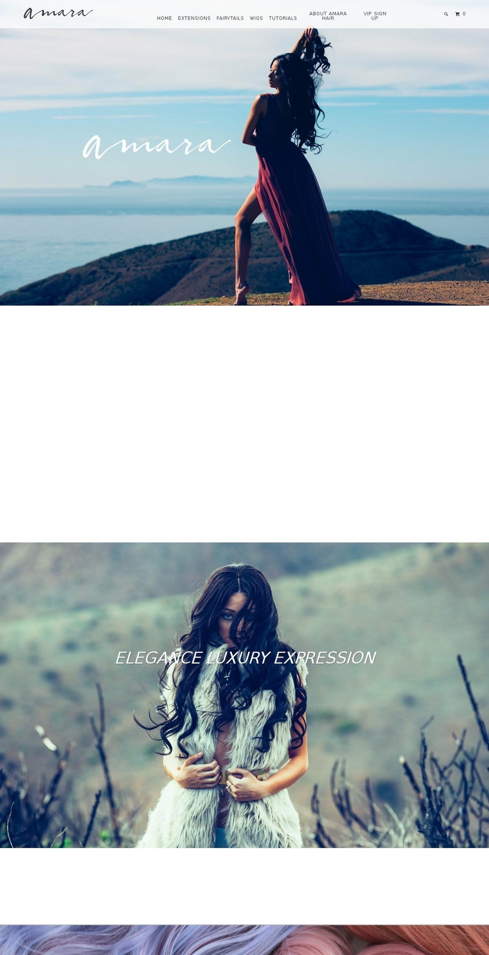 amarahairwear.com — Shopify storefront screenshot