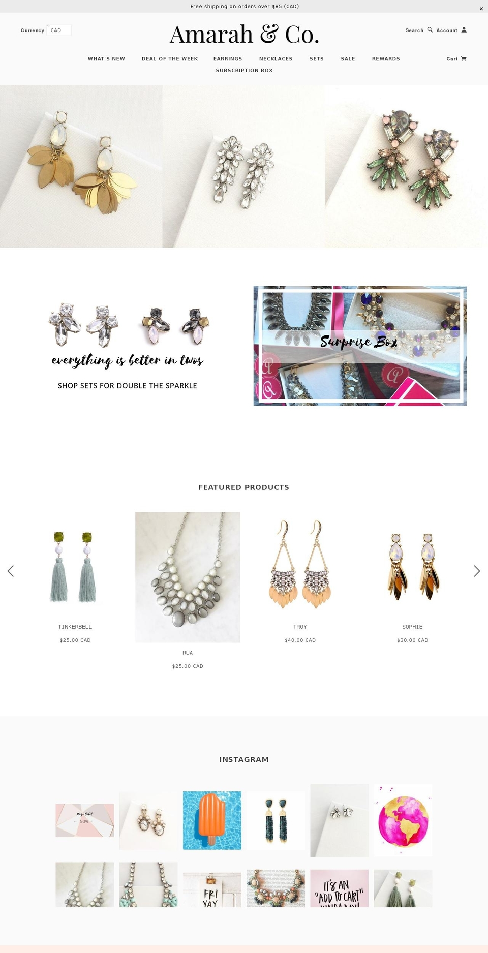 2018 Summer Shopify theme site example amarahandco.com