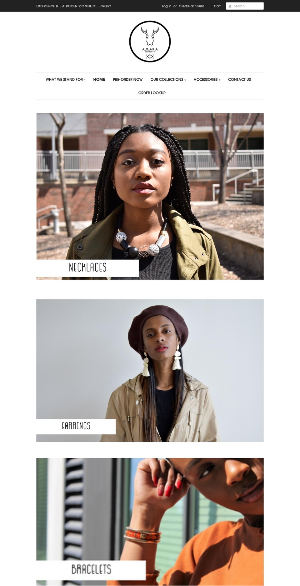 amarajewelers.com — Shopify storefront screenshot