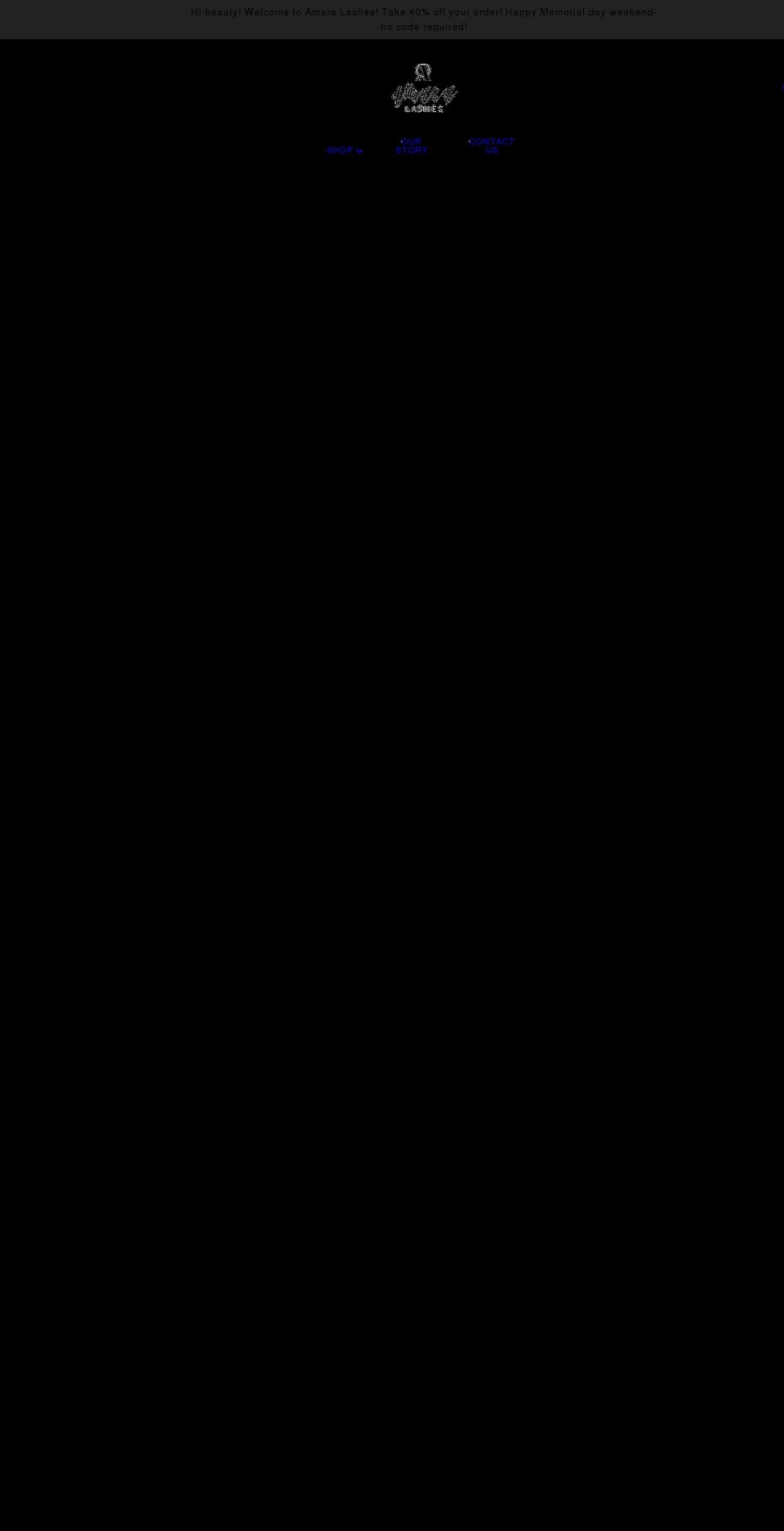 amaralashes.com shopify website screenshot