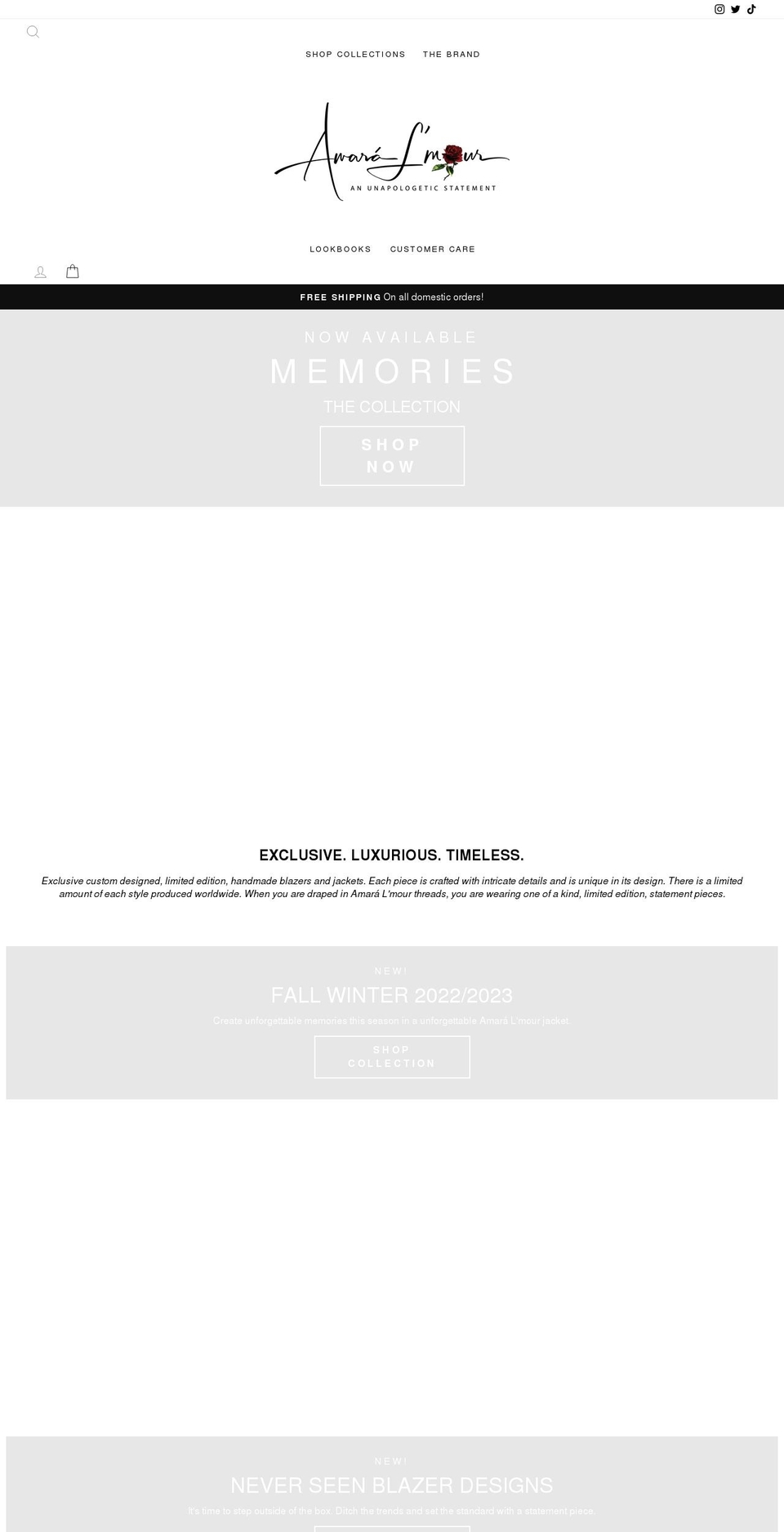amaralmour.com shopify website screenshot