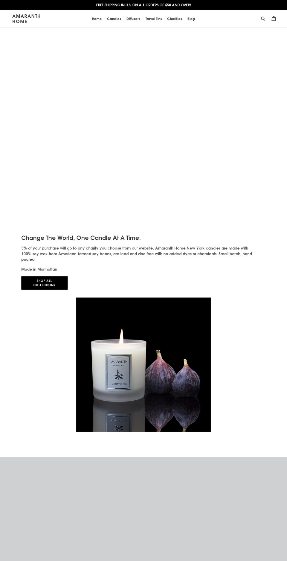 amaranthhome.com — Shopify storefront screenshot