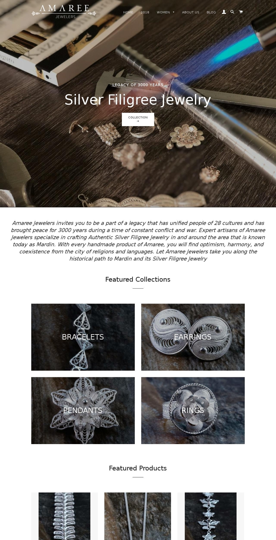 amareejewelers.com shopify website screenshot