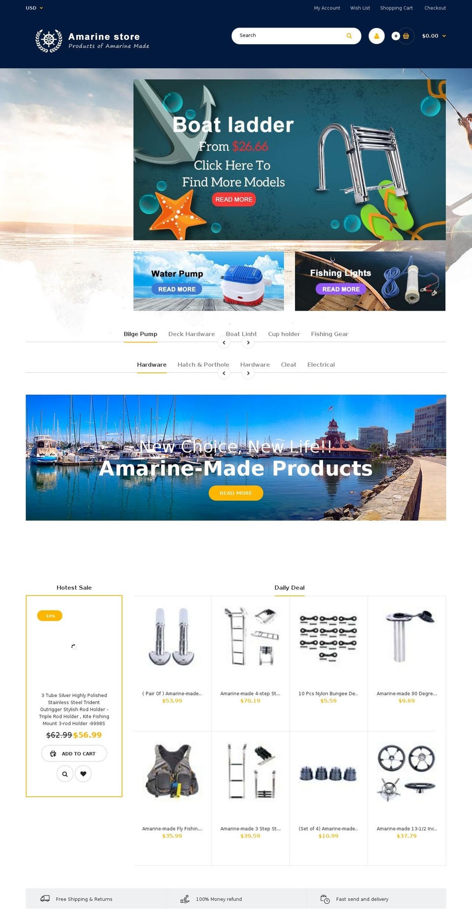 amarinestore.com shopify website screenshot