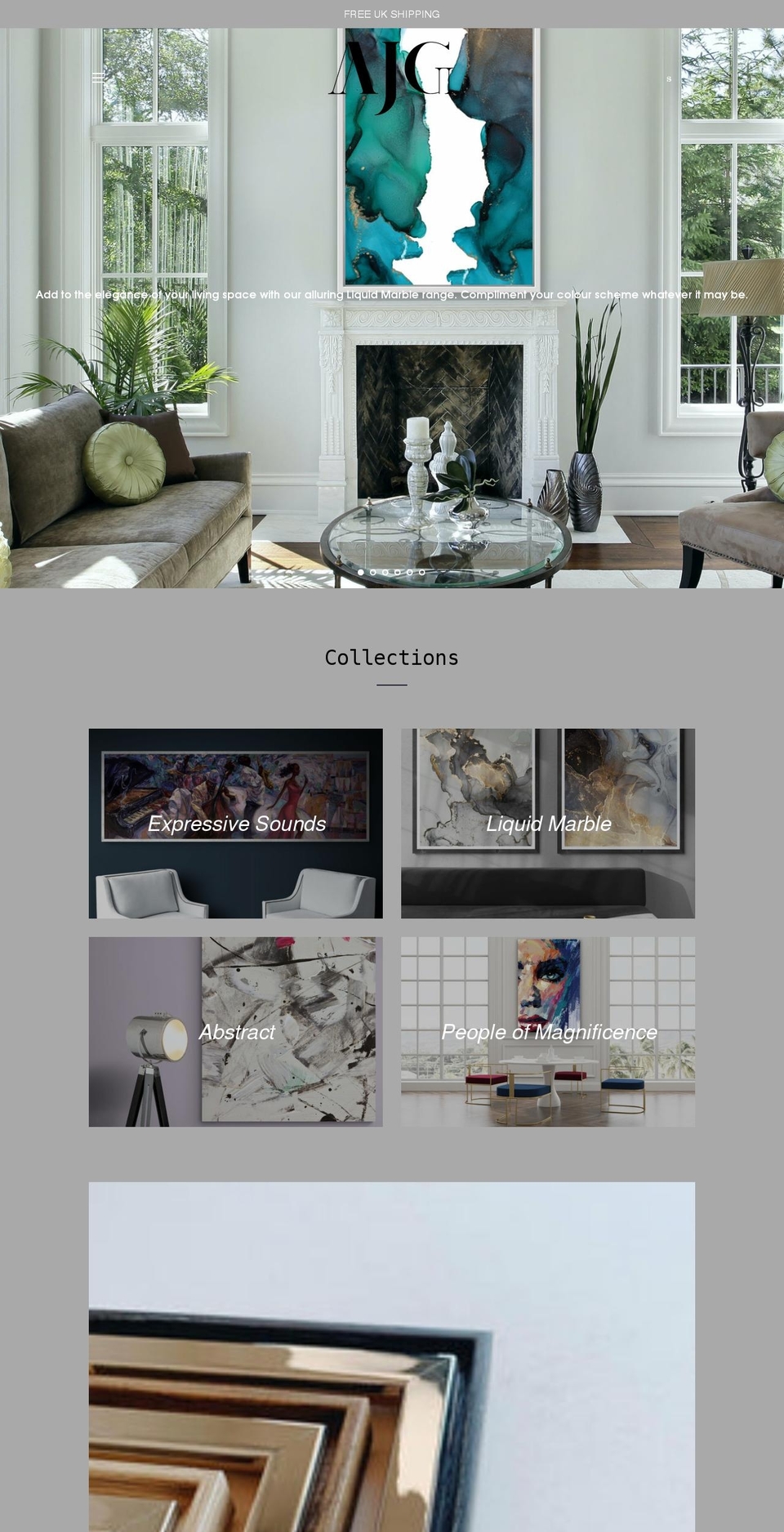 amariojacobsgalleries.com shopify website screenshot