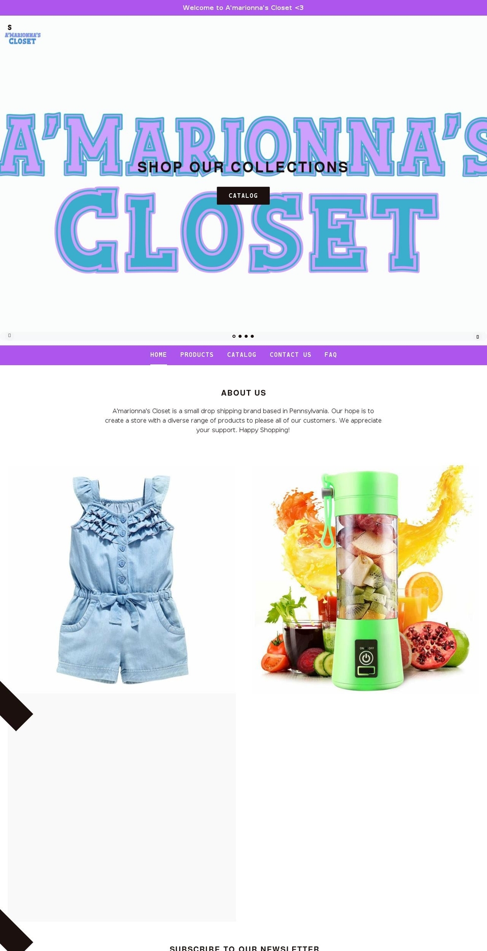 amarionnascloset.com shopify website screenshot