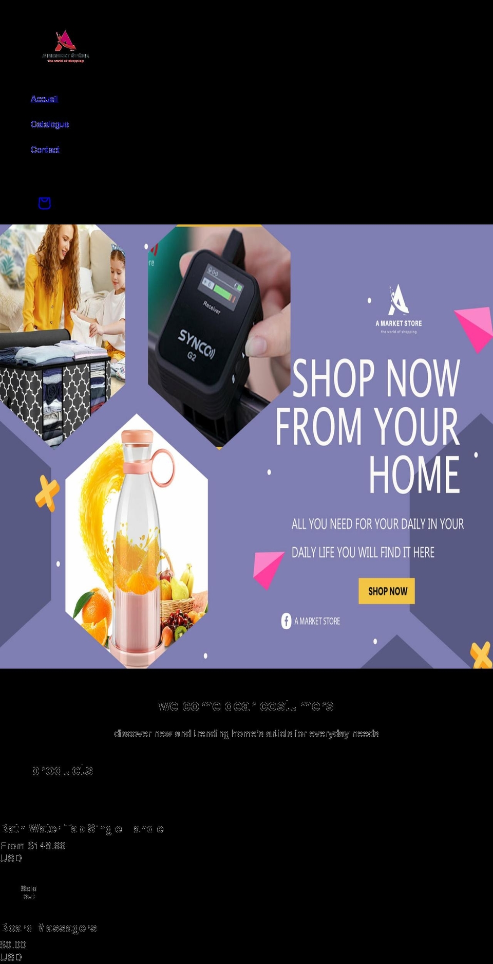 amarketstore.com shopify website screenshot