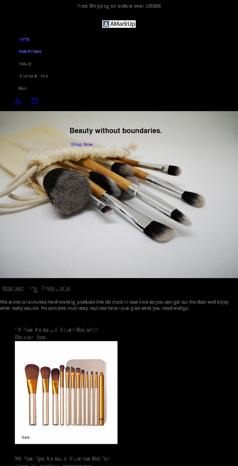 amarkup.net shopify website screenshot