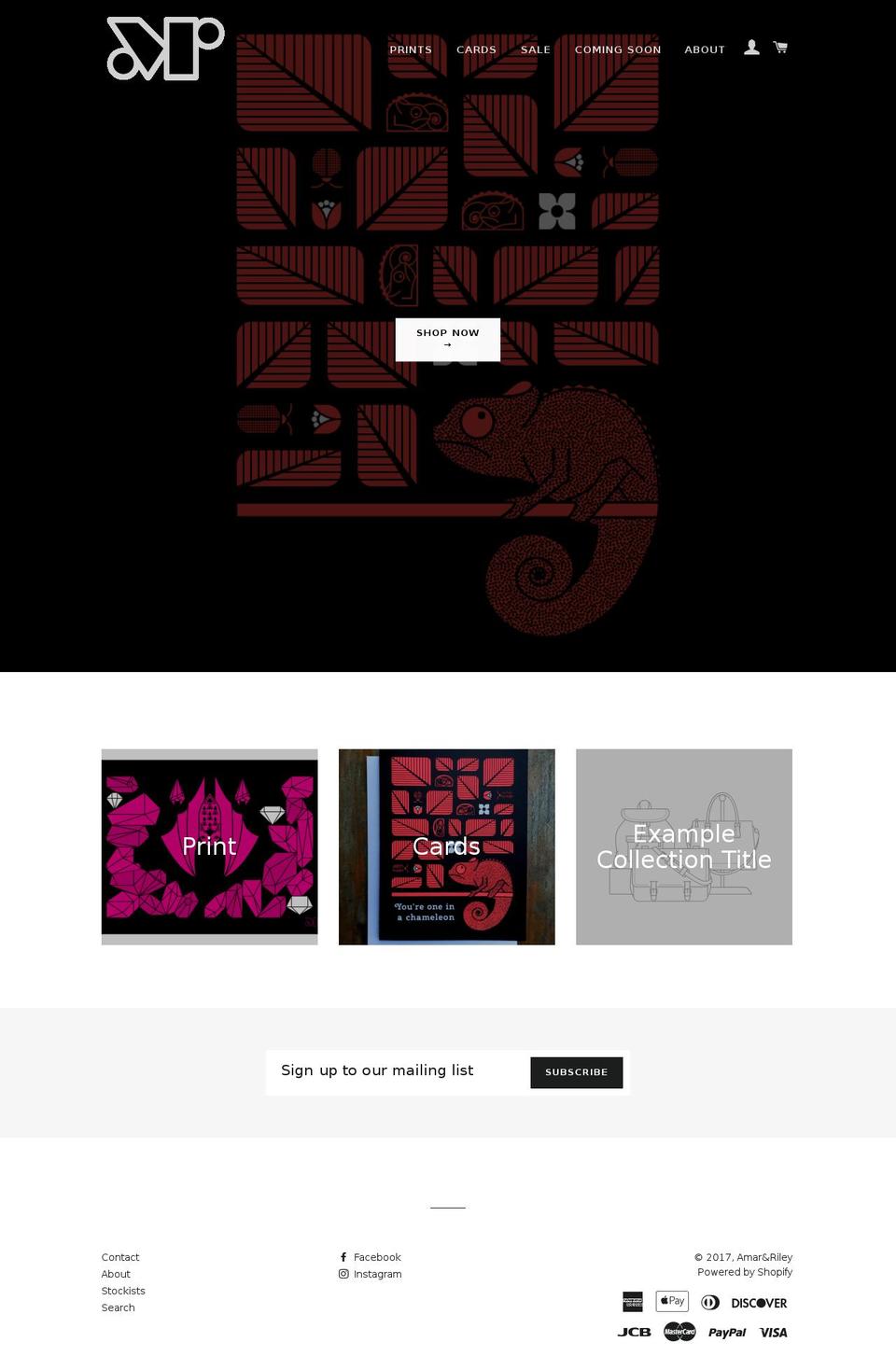 amarriley.com shopify website screenshot