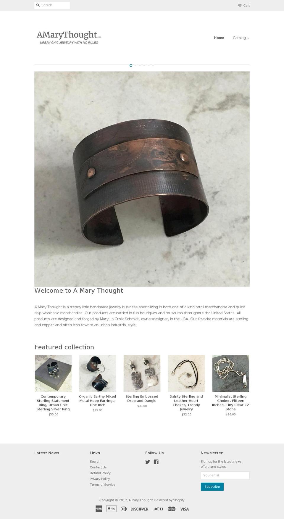 amarythought.com shopify website screenshot