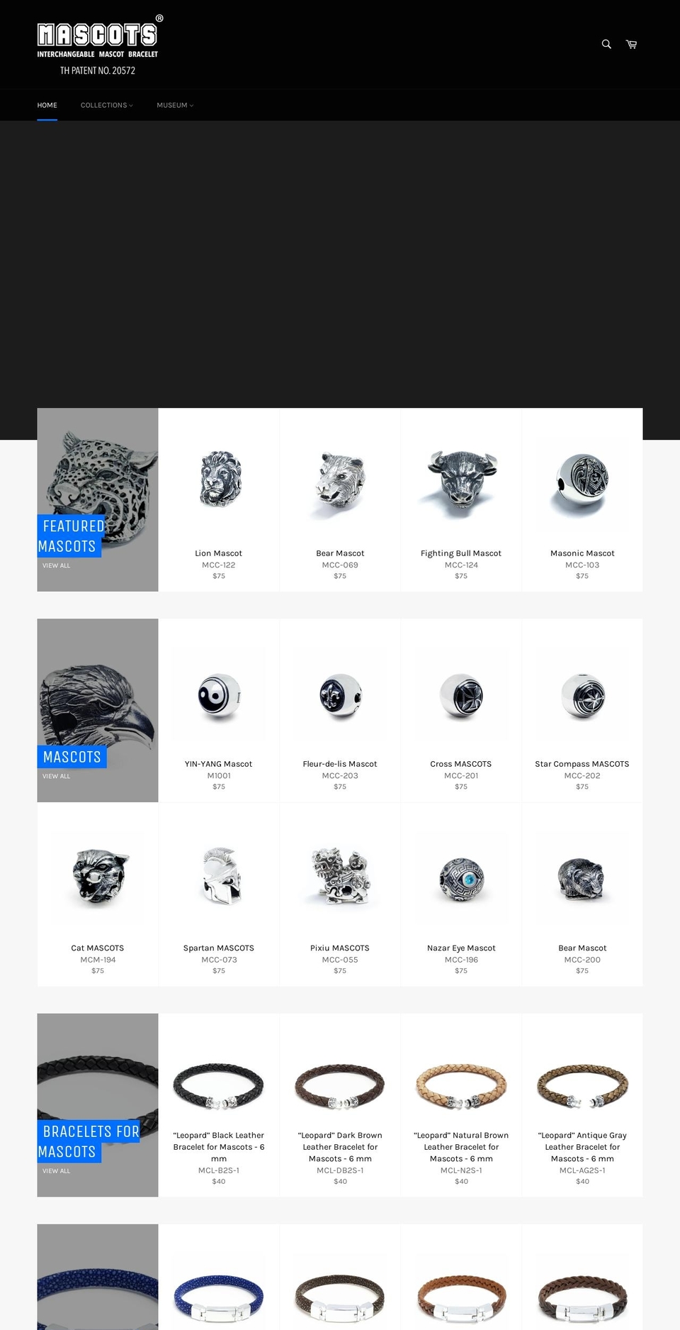 amascots.com shopify website screenshot
