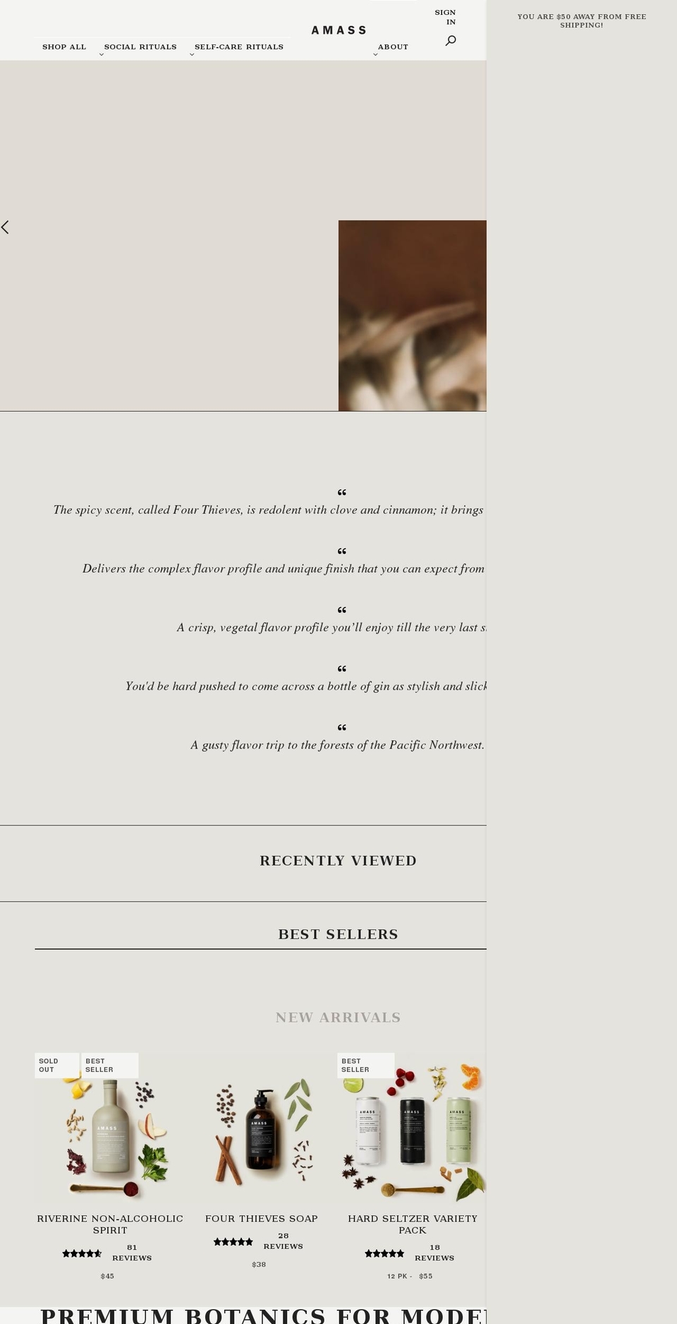 amass.com shopify website screenshot