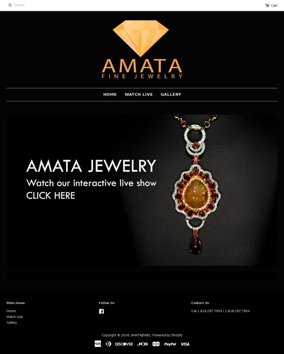 amatajewel.com — Shopify storefront screenshot