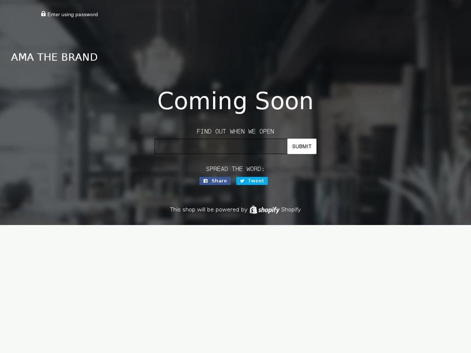 amathebrand.com shopify website screenshot