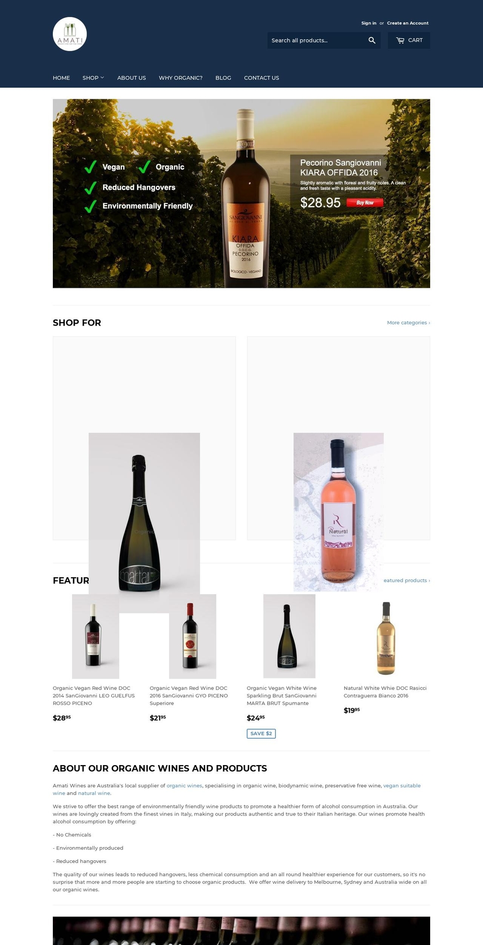 amati.com.au shopify website screenshot