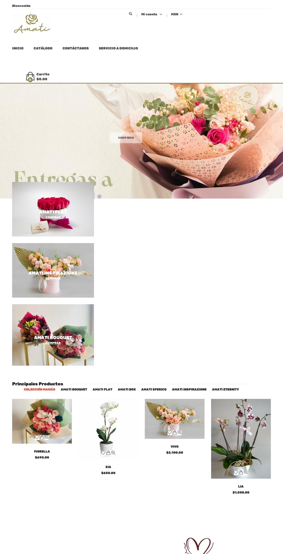 amatirosas.com shopify website screenshot