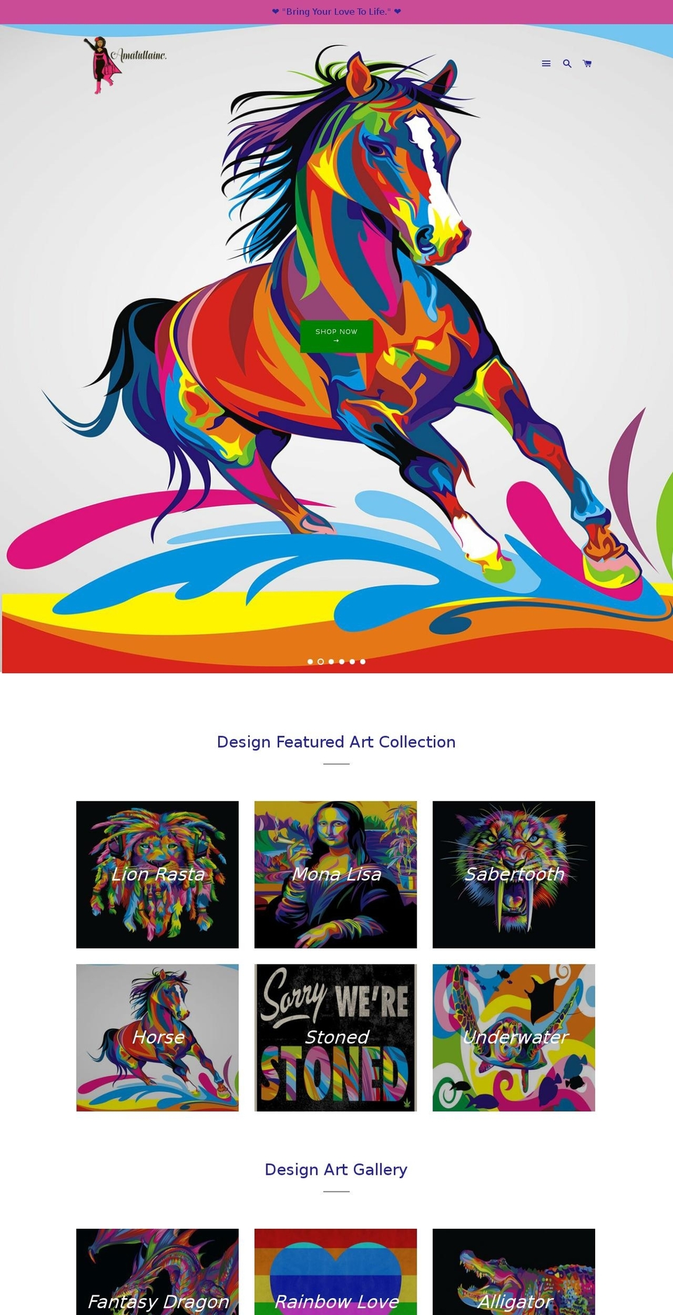 amatullainc.com — Shopify storefront screenshot