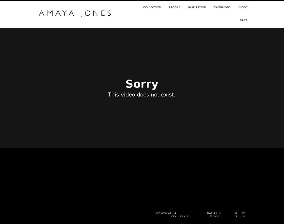 amayajones.com shopify website screenshot