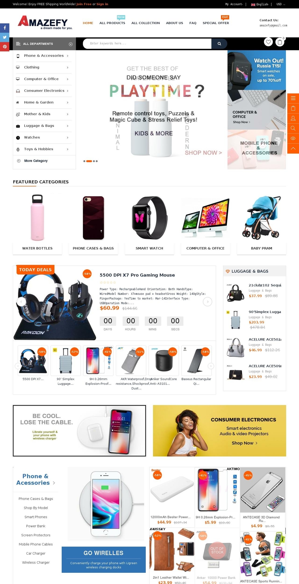 amazefy.com shopify website screenshot