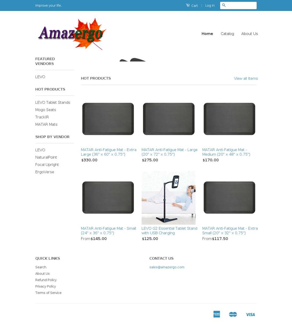 amazergo.com — Shopify storefront screenshot