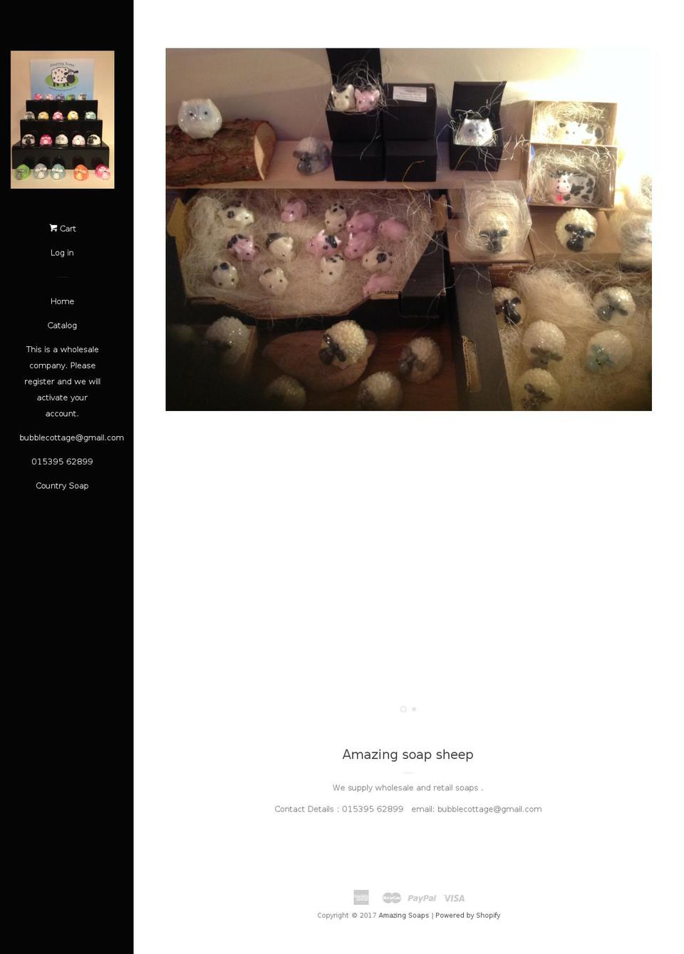 amazing-soap-sheep.com shopify website screenshot
