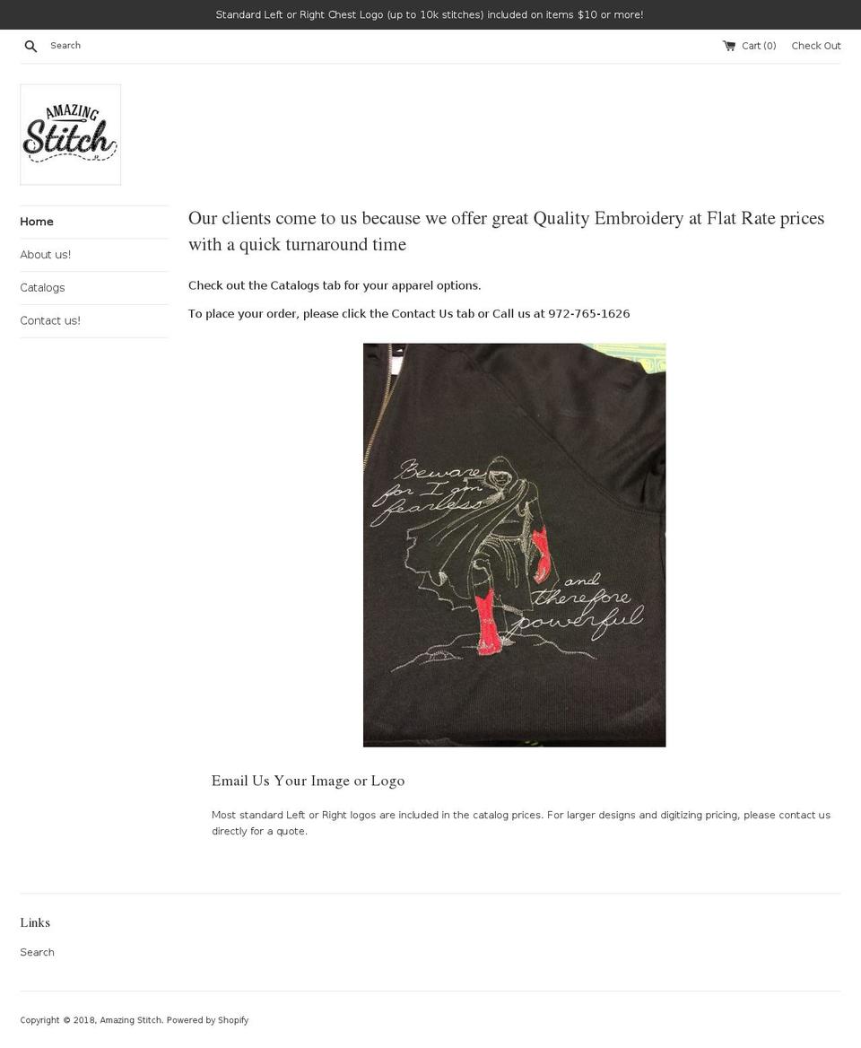 amazing-stitch.com — Shopify storefront screenshot
